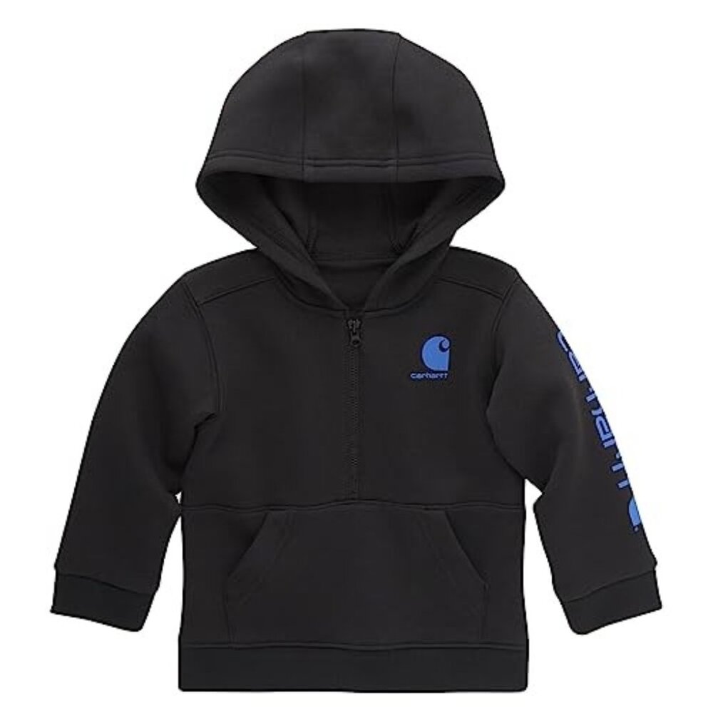 Carhartt Male Boys' Long-Sleeve Half-Zip Sweatshirt (InfantToddler) | Black | 3T